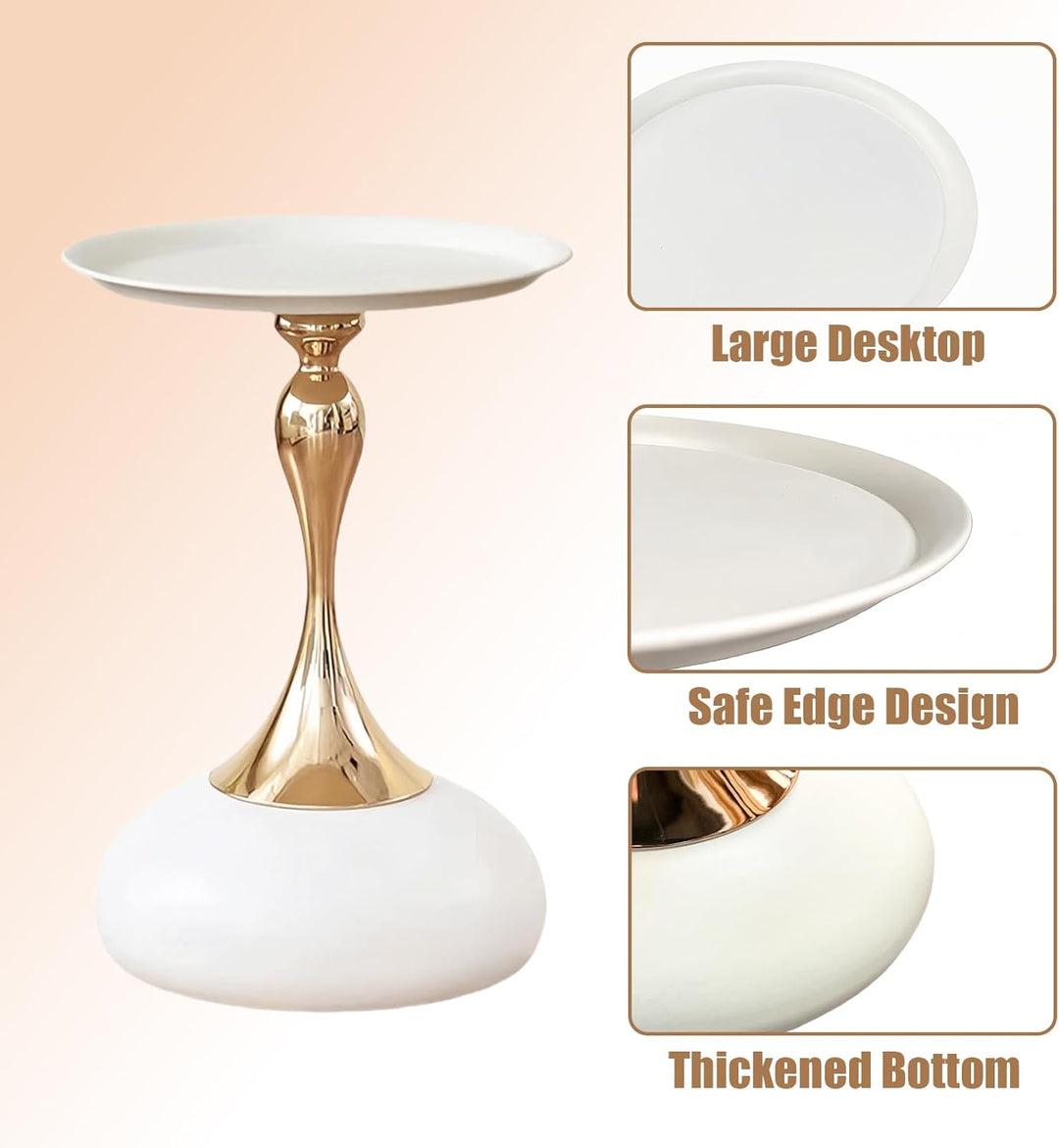 Couchtisch Beige Gold, Kleiner Couchtisch Rund Modern, Metall Beistelltisch Rund Gold, Luxus Nachtti