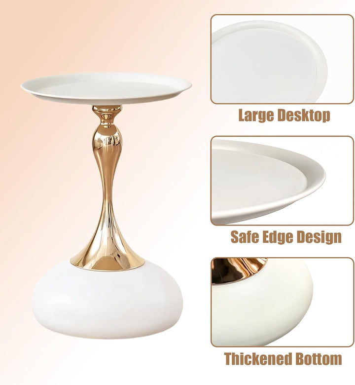 Couchtisch Beige Gold, Kleiner Couchtisch Rund Modern, Metall Beistelltisch Rund Gold, Luxus Nachtti