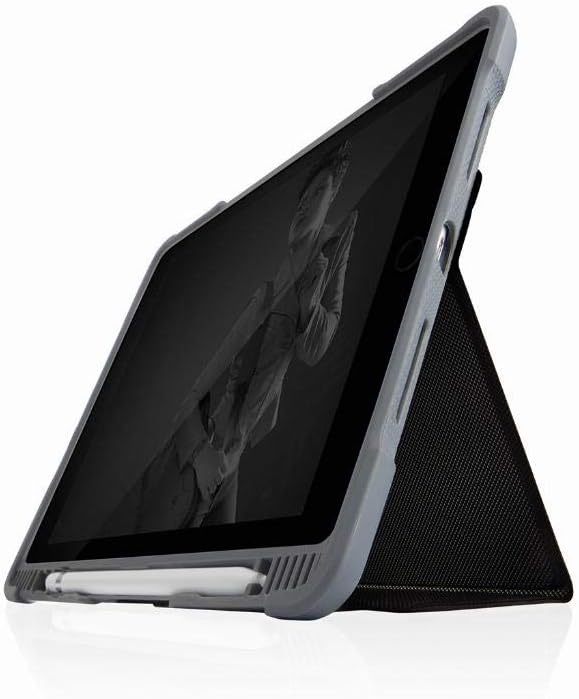 STM Goods Dux Plus Duo Schutzhülle für Apple iPad 10.2 (2020), iPad 10.2 (2019), Schwarz/Transparent