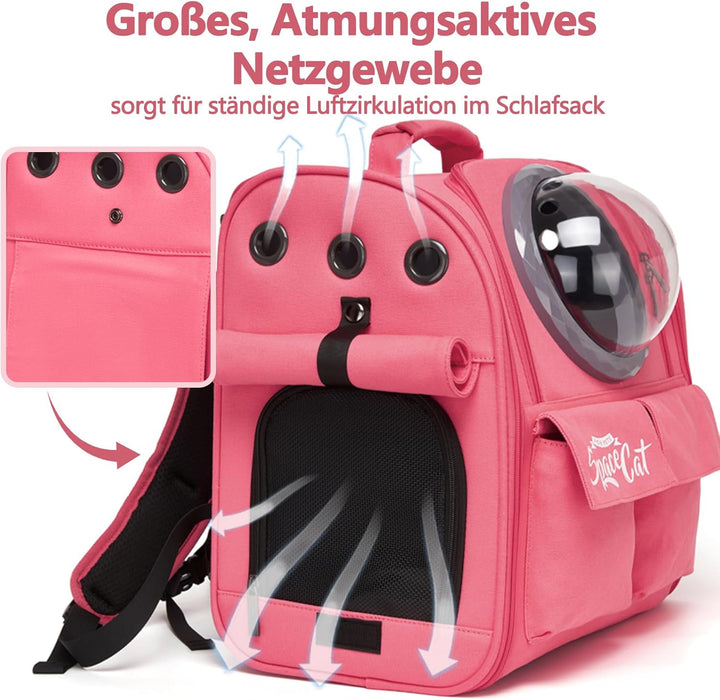 Galatée Hunde-Tragerucksack, Flugtauglicher Haustierrucksack, Katzenrucksack Für Reisen, Wandern, Ca