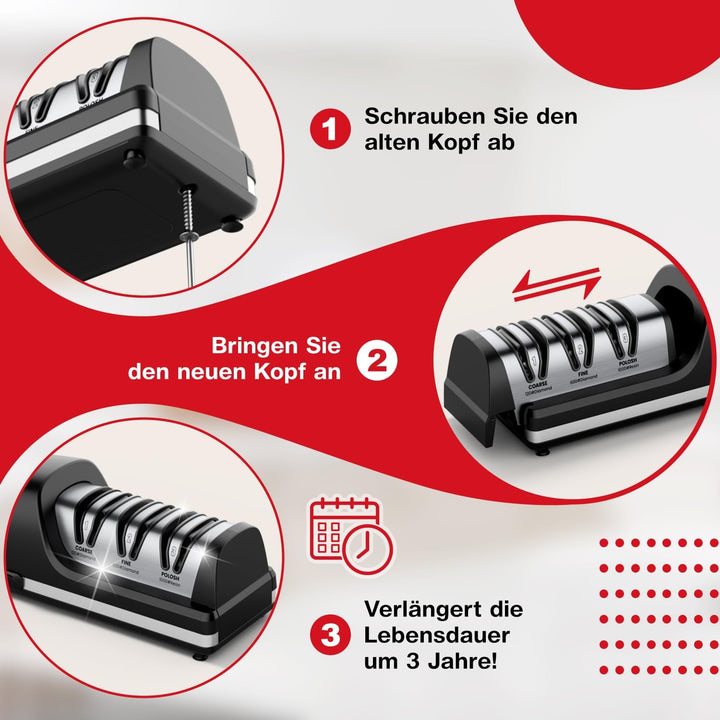 Ersatz-Schleifkopf für Shuniu Elektrischer Messerschärfer | Diamant-Schleifköpfen | Präzisionswinkel