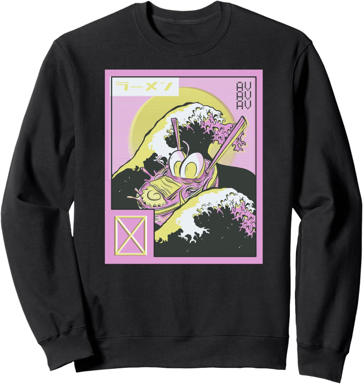 kanagawa Wave Vaporwave Japan Ramen Sweatshirt