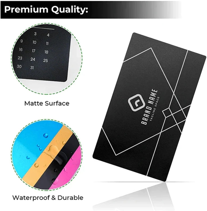 xTool Metall-Visitenkarten aus mattem Aluminium (300 Stk.)
