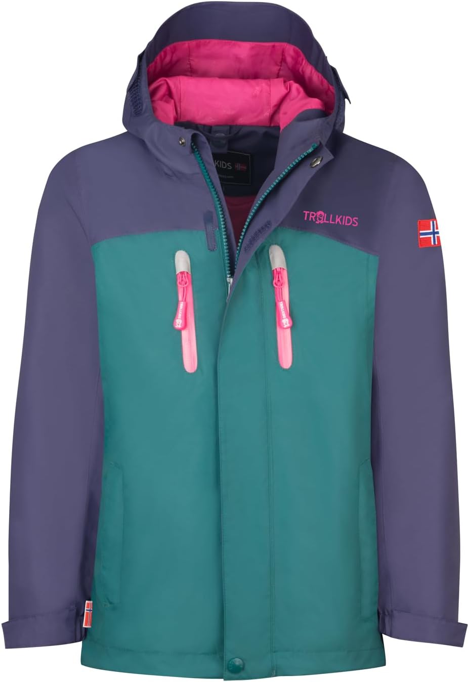 Trollkids Girls Bryggen 3in1 Jacket 98 Deep Violet, 98 Deep Violet