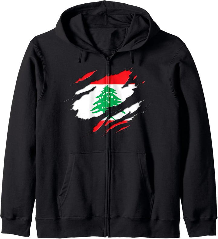 LEBANON Flag Libanon Kapuzenjacke