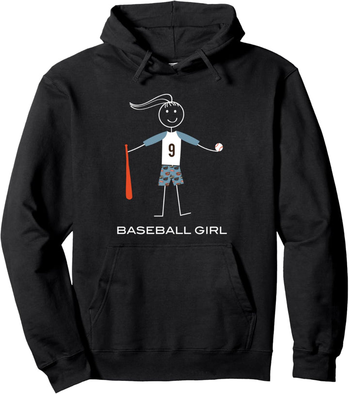 Lustige Mädchen Baseball, Frauen Baseball Spieler Geschenke Pullover Hoodie