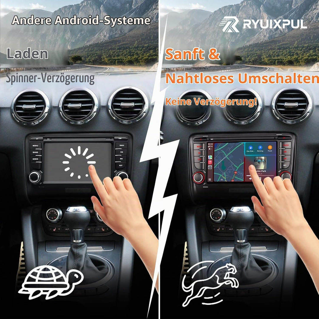 Autoradio für Audi TT MK2 8J 2006-2014 mit Wireless CarPlay &amp; Android Auto,Linux-System 2S Schnellst