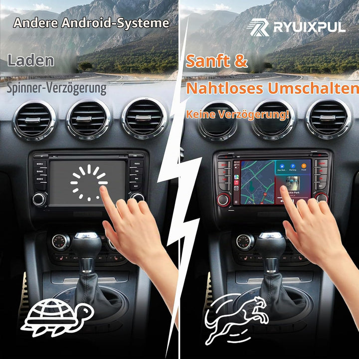 Autoradio für Audi TT MK2 8J 2006-2014 mit Wireless CarPlay &amp; Android Auto,Linux-System 2S Schnellst