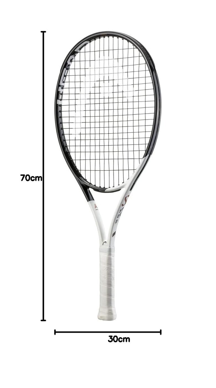 HEAD Speed Jr.25 Tennisschläger, Schwarz/Weiss, Griffstärke 07, 8-10 Jahre