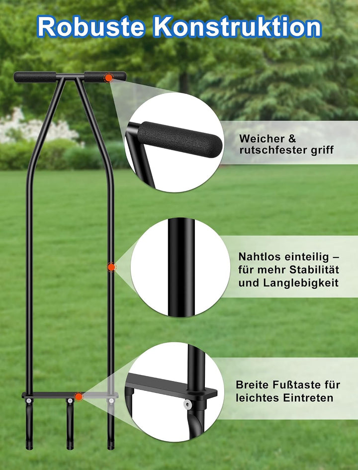 Rasenlüfter, Aerifizierer für Rasen Hohlspoon