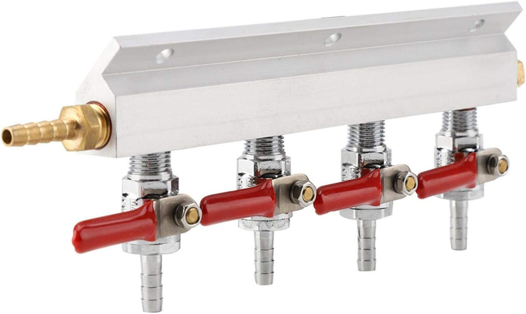 4-Wege-Gasverteiler Muti-Way-CO2-Verteiler für Verteiler Splitter Beer Integrierte Rückschlagventile