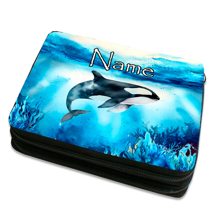 Federmäppchen mit Name und Schriftartwahl (Orca), Orca