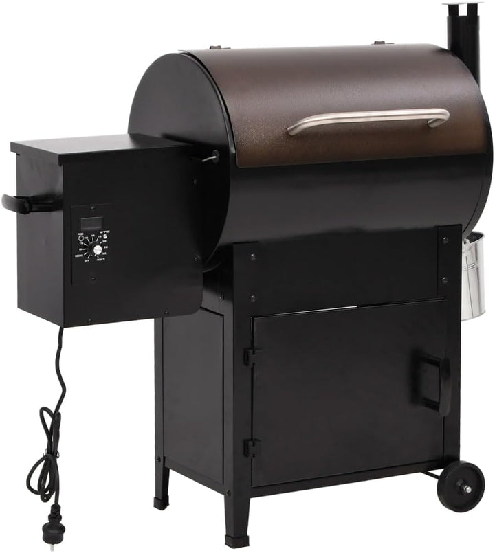 Festnight Pelletgrill mit Schornstein 6-in-1 Verwendung Multifunktionalen Pelletgrill, Pellet-Räuche
