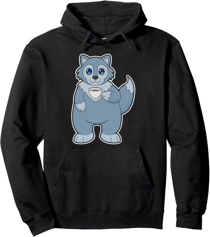 Wolf Kaffee Tasse Pullover Hoodie