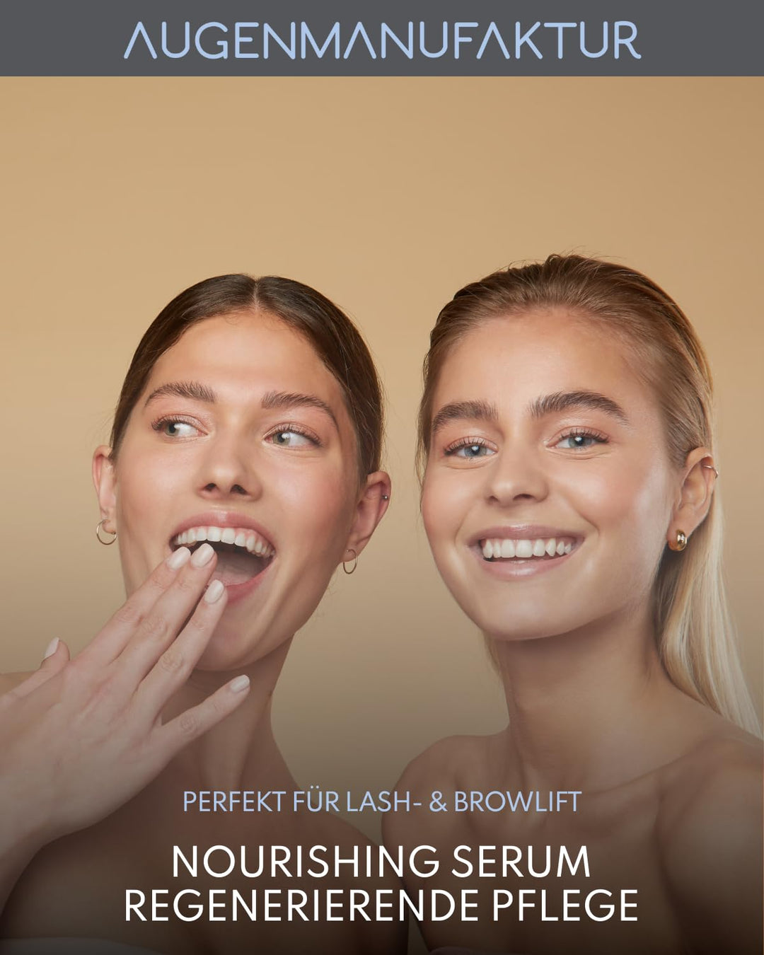 Augenmanufaktur Lash &amp; Brow Nourishing Serum - Wimpernserum mit Keratin &amp; Panthenol - Aloe Vera &amp; Ar