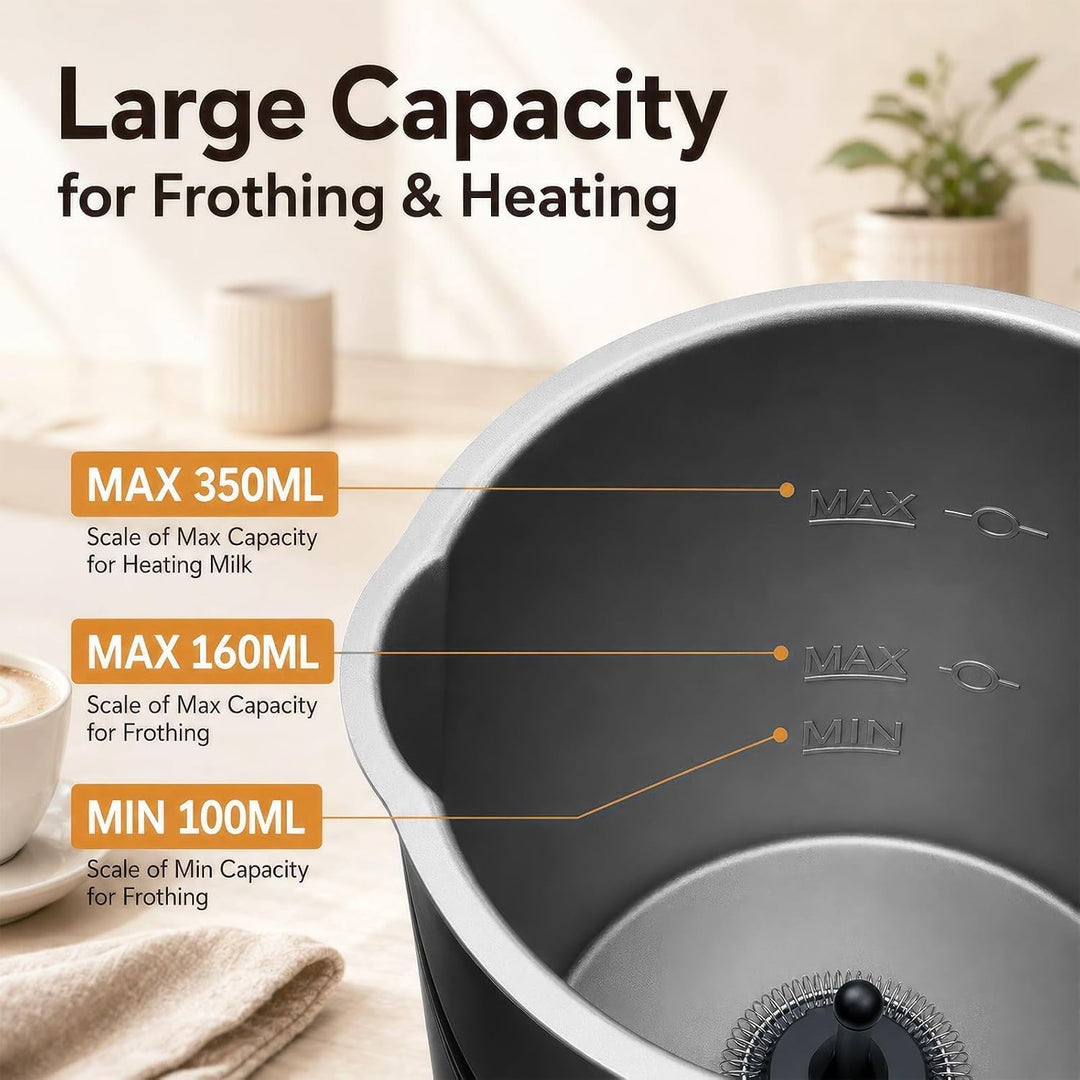 Electric Milk Frother 4-in-1 Milk Frother and Warmer 304-Stainless