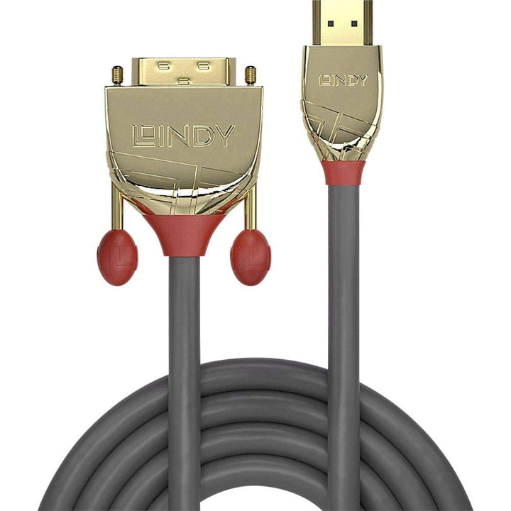 LINDY 36196 3m HDMI an DVI Kabel, Gold Line 3.0m, 3.0m