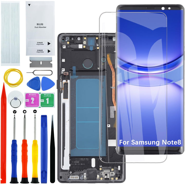 Display Bildschirm für Samsung Note8 N950F OLED Schwarz mit Rahmen Note8 Schwarz-Rahmen OLED, Note8