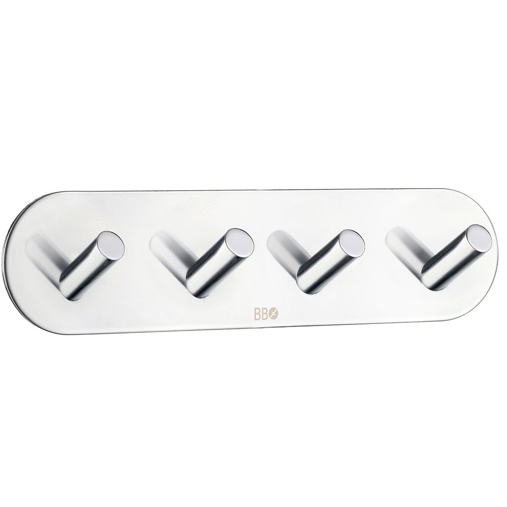 Beslagsboden "Design selbstklebend Quadruple Haken, Silber