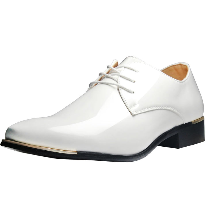 zpllsbratos Herren Lederschuhe Lackschuhe Derby Schnürhalbschuhe Oxford Hochzeit Schuhe 38-48 40 EU