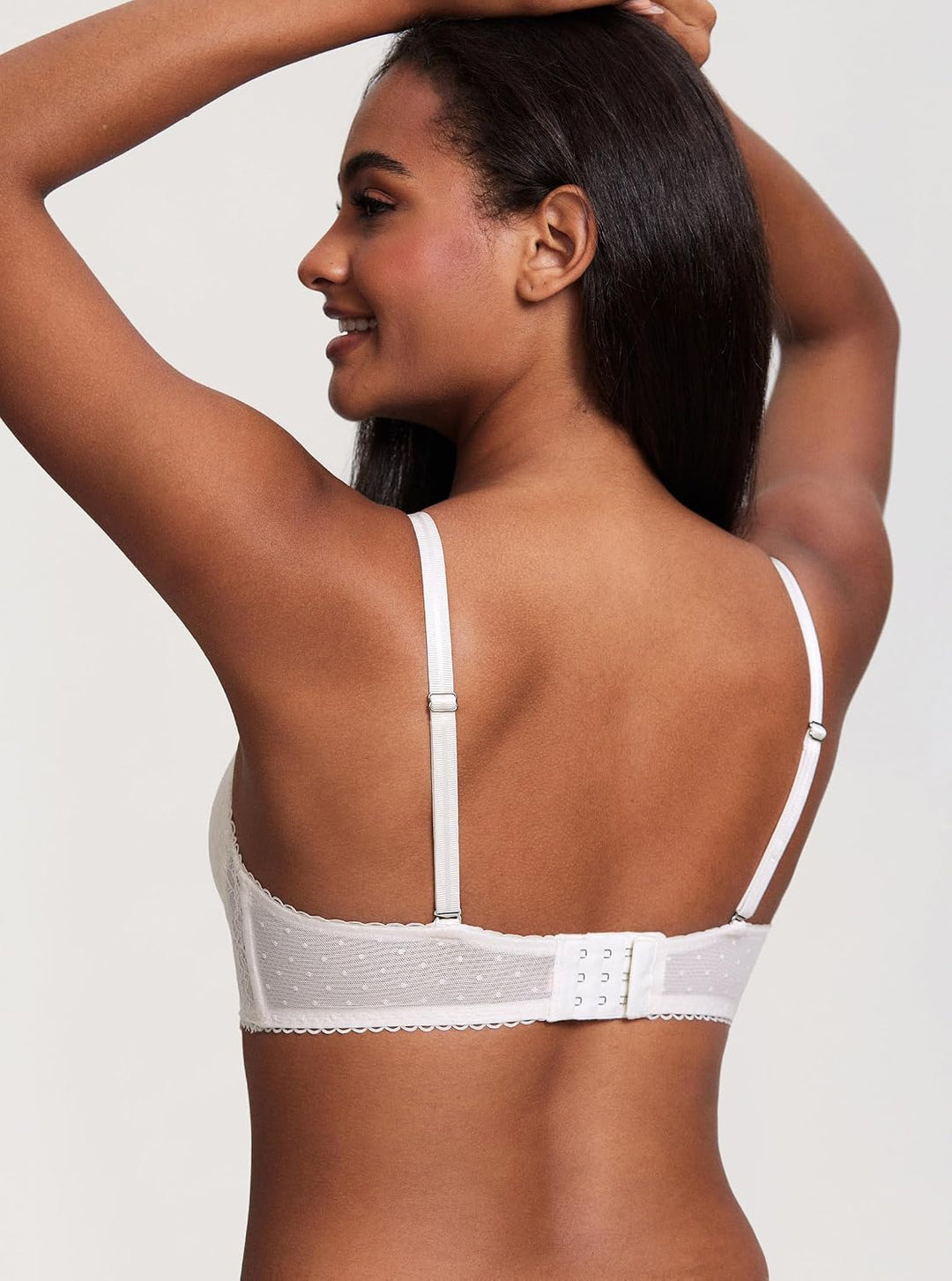 DOBREVA Damen Push Up BH ohne Bügel Soft Spitze Bügelloser BHS Gepolstert Bequemer Tiefer Ausschnitt