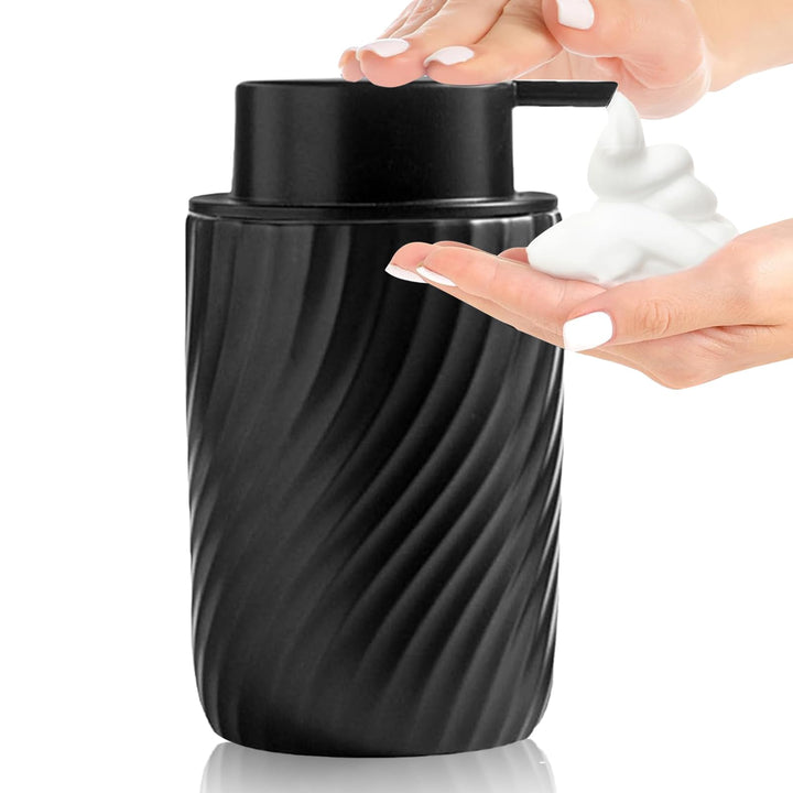 Soap Dispenser, 340 ml Ceramic Soap Dispenser,Dispenser with Large Pump Head,Refillable Hand Soap Po