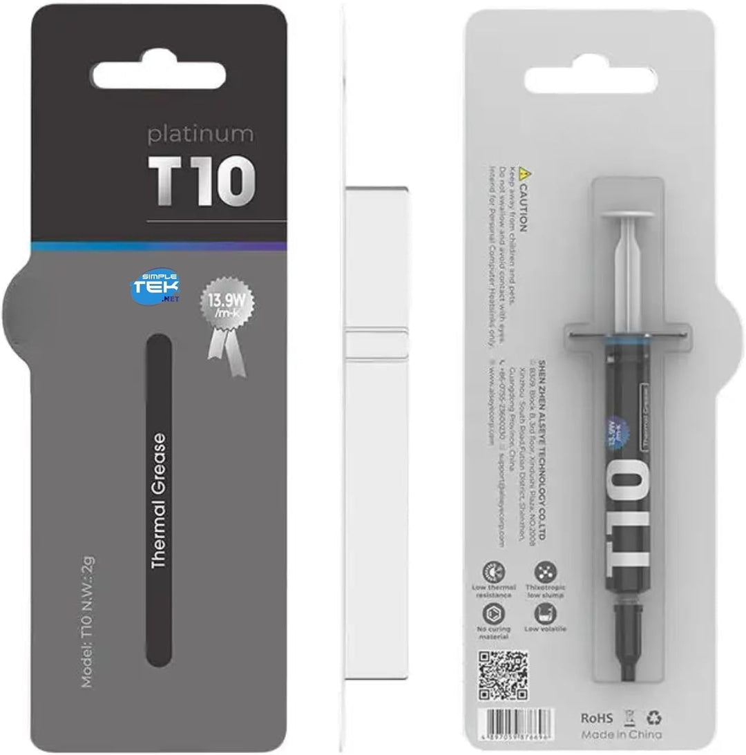 SIMPLETEK - Wärmeleitpaste Spritze – Hochleistungs-Thermalpaste für CPU/Prozessor (13,9 W/m·k) – 2 G