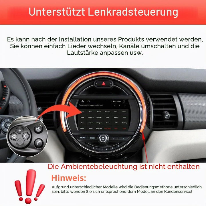 Android Autoradio mit GPS-Navigation Auto Radio Ersatz für Mini Mini R56/Clubman R55/Countryman R60/