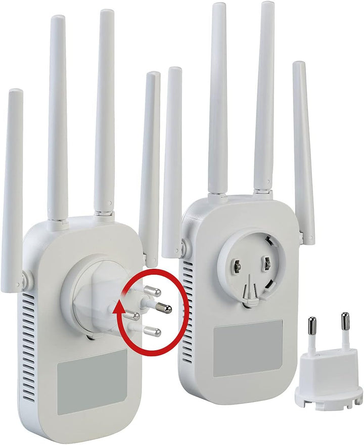 7links Dual WLAN-Repeater: Dualband-WLAN-Repeater, App ELESION, 2,4 &amp; 5 GHz, bis 1.200 Mbit/s (Dualb
