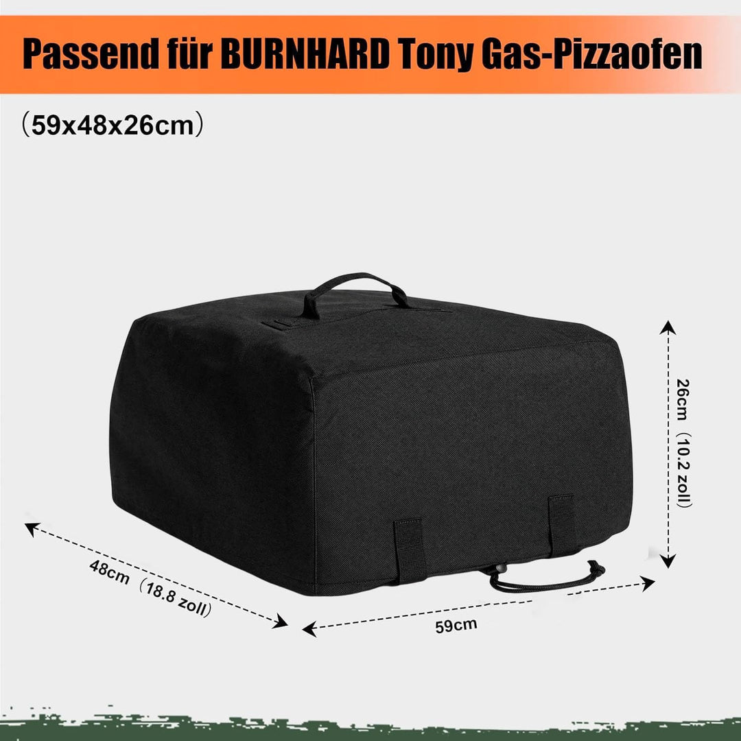 Pizzaofen Abdeckung für BURNHARD Tony Gas-Pizzaofen, 600D Oxford-Stoff Abdeckung, UV-beständige Wass