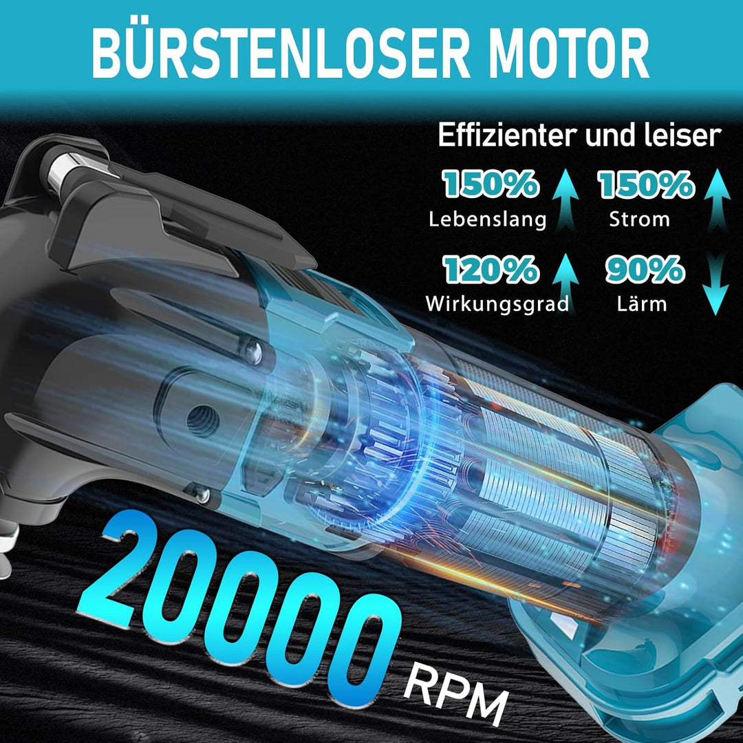 Multifunktionswerkzeug mit 2 * 3000 mAh Akku, Oszillationswerkzeug für Makita, 22pcs Zubehör, 6 Gesc