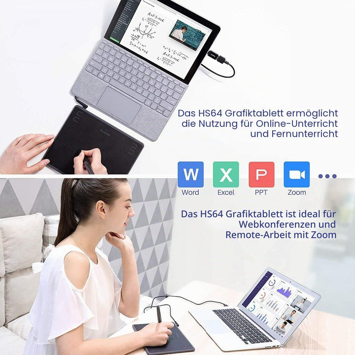 HUION HS64 Graphic Tablet 5080 lpi 160 x 102 mm USB Black