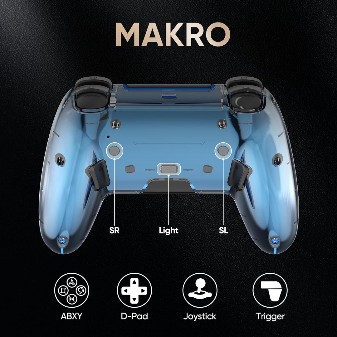 BETMI Wireless Controller für PS5, Pro/Slim/MAC/Steam Deck/PC, Hall-Effekt-Joystick, Doppelvibration