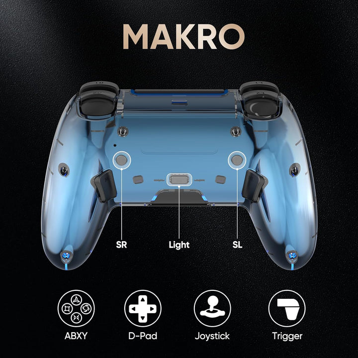 BETMI Wireless Controller für PS5, Pro/Slim/MAC/Steam Deck/PC, Hall-Effekt-Joystick, Doppelvibration