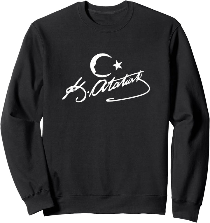 Atatürk Unterschrift Vintage Grunge Look Sweatshirt
