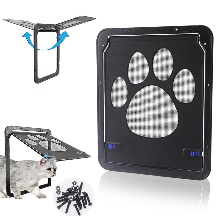 Katzenklappe Innentür Aussentür Hundeklappe für Fliegengitter Hundeklappen für Türen Fenster mit Mag