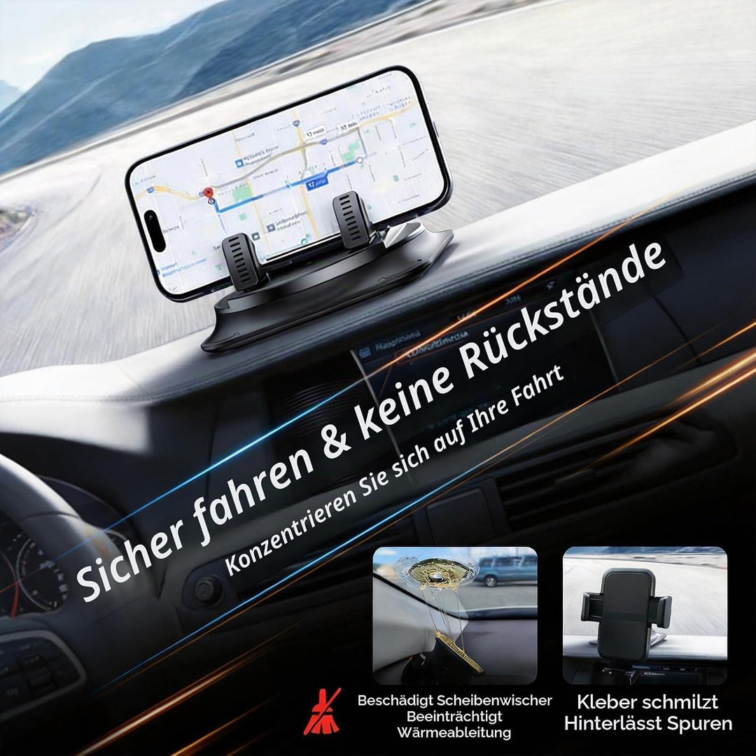 360-Grad-Drehung Armaturenbrett-Handyhalter fürs Auto, Dashboard-Handyhalters mit starker Adsorption