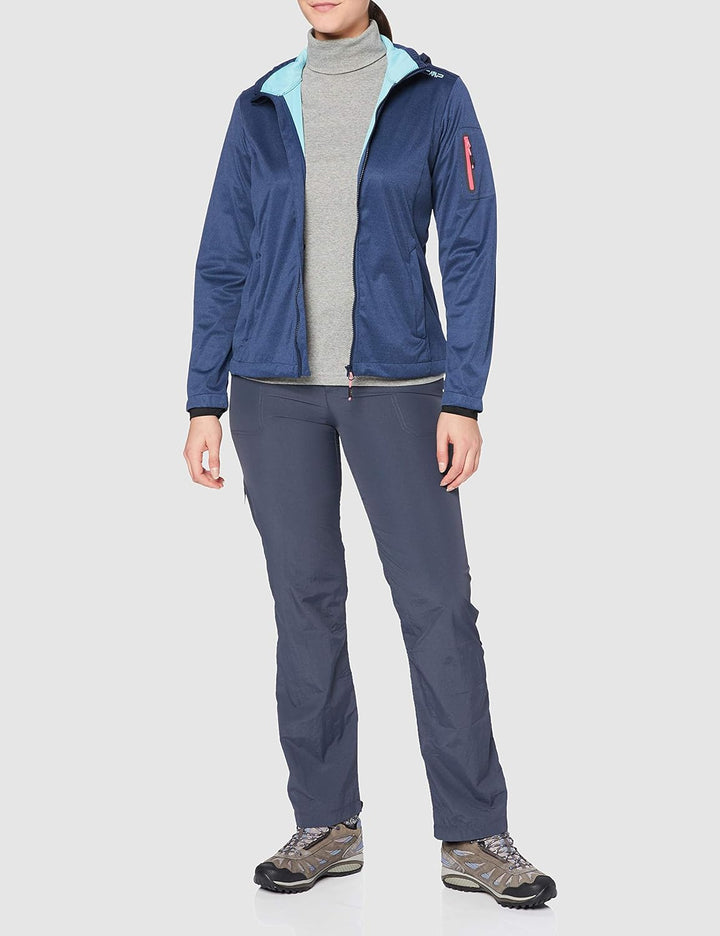 CMP Damen Windproof And Waterproof Softshell Jacket Wp 7.000 Jacke 34 Blue Mel., 34 Blue Mel.