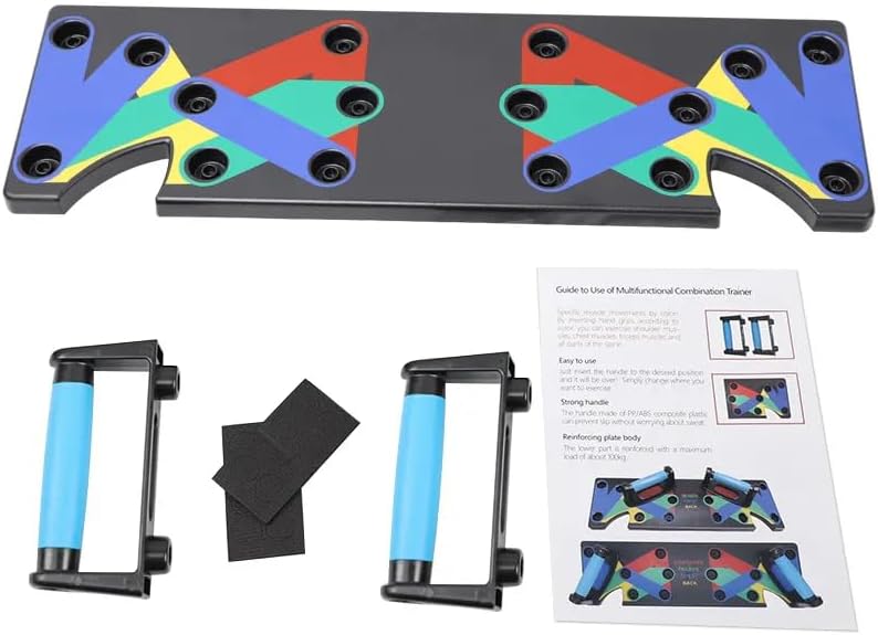 Lisaro 9-in-1 Push-up-Board, Multifunktions-Muscleboard, farbcodiertes, Liegestütz-Rack-Board-System