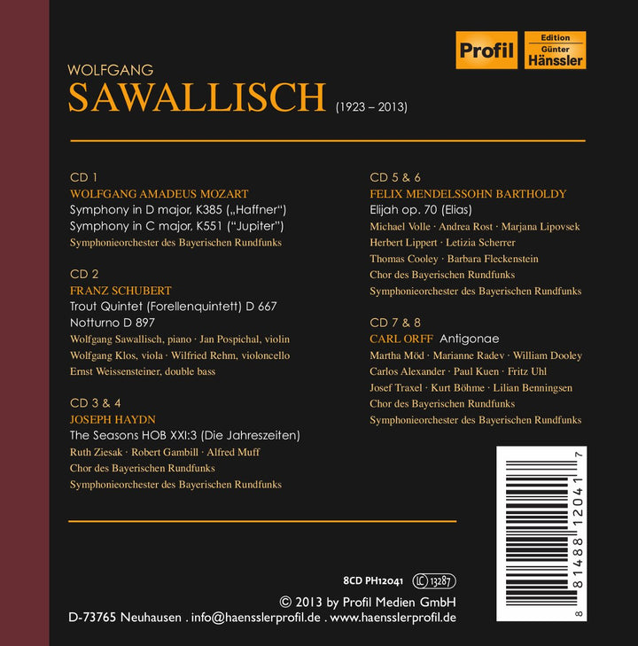 WOLFGANG SAWALLISCH, Audio-CD