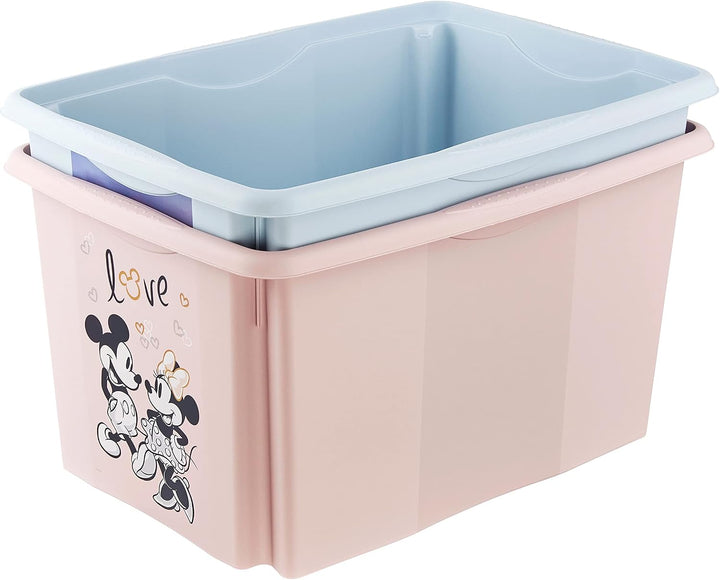 keeeper Minnie Maus Aufbewahrungsbox mit Deckel, Dreh- und stapelbar, Für Kinder, 45 l, Karolina, No