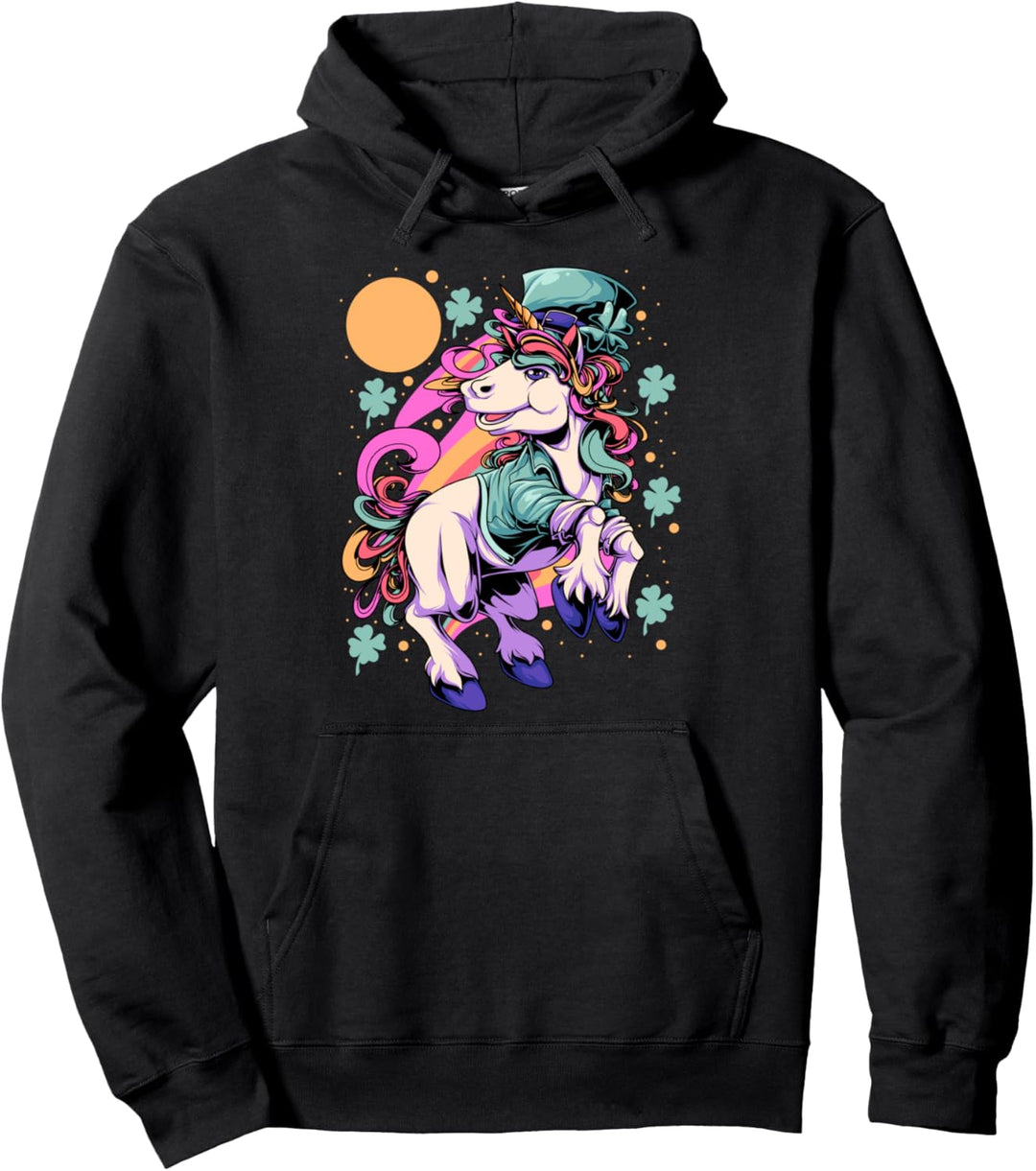 Glückliches Einhorn Pullover Hoodie
