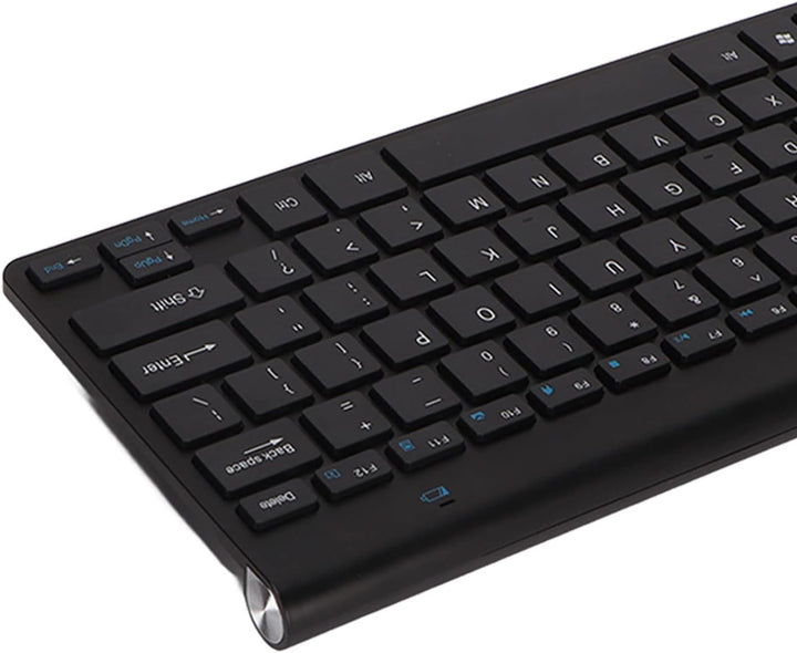 Kabelloses Tastatur Maus Set, 2.4 GHz Mini Tastatur Mouse Ultra-Dünne Funktastatur, Leise Tasten, Sc