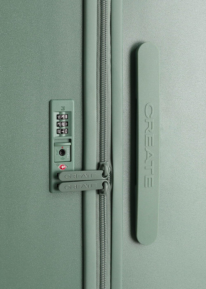CREATE / Luggage Studio/Polycarbonat-Koffer Salbeigrün / 47x27x66cm / TSA-Vorhängeschloss, 4 multidi