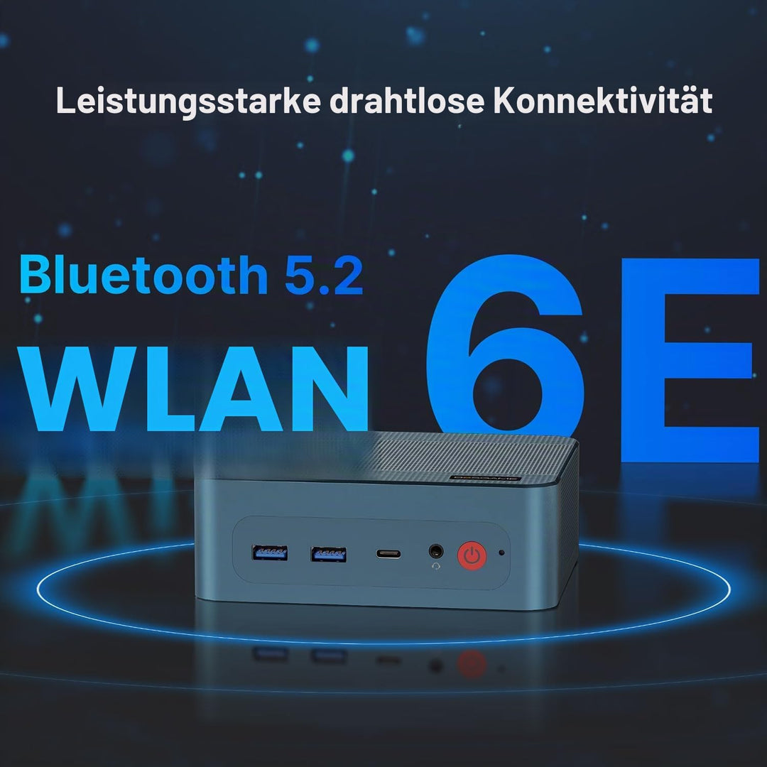BOSGAME P2 Windows 11 Pro Gaming-PC, Intel Core i7-12700H, 12 Kerne/20 Threads (bis zu 4,7 GHz), 32