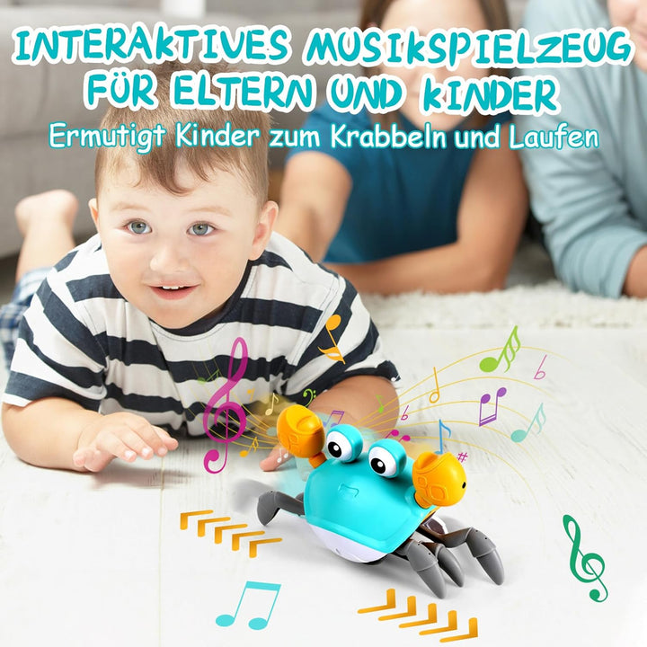 Interaktives Krabbelspielzeug, Interaktive Musikkrabbe, die automatisch Hindernissen ausweicht, Elek