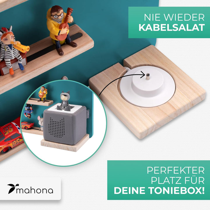 mahona Tonie Regal - kompatibel mit Toniebox &amp; Tonie Figuren Aufbewahrung - Platz für bis zu 27 Figu