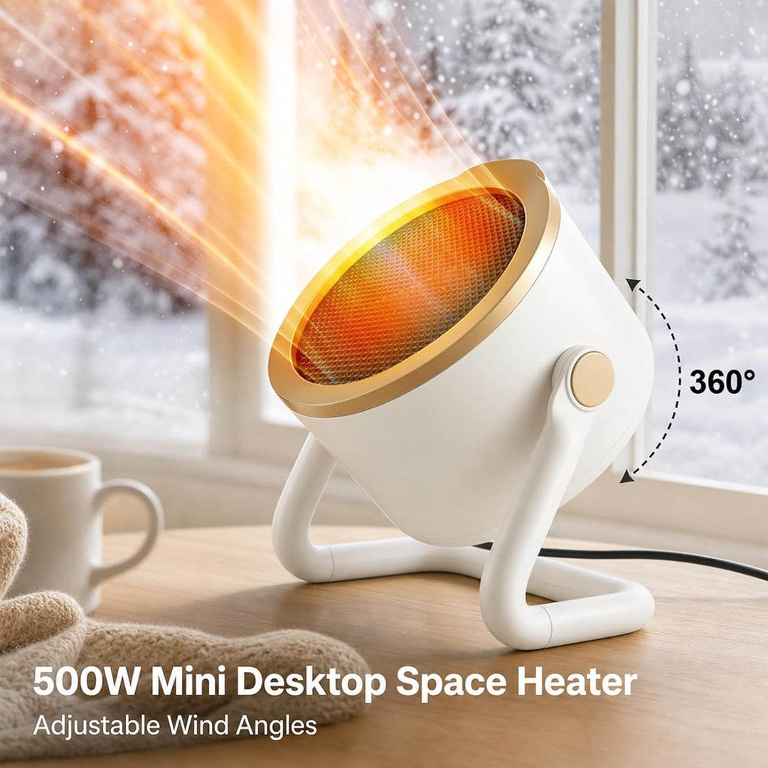 Mini Tischheizlüfter 500W Energiesparend Schnellheizung