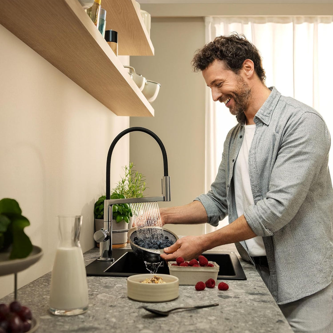 hansgrohe Talis Select M54 PowderSpray - Küchenarmatur mit Brause ausziehbar, SemiPro, 3 Strahlarten