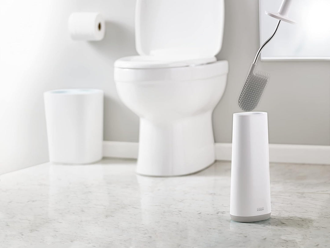 Joseph Joseph Flex - Hygienic Silikon Toilettenbürste mit Halter Set, Anti-Tropf, Anti-Verstopfung t